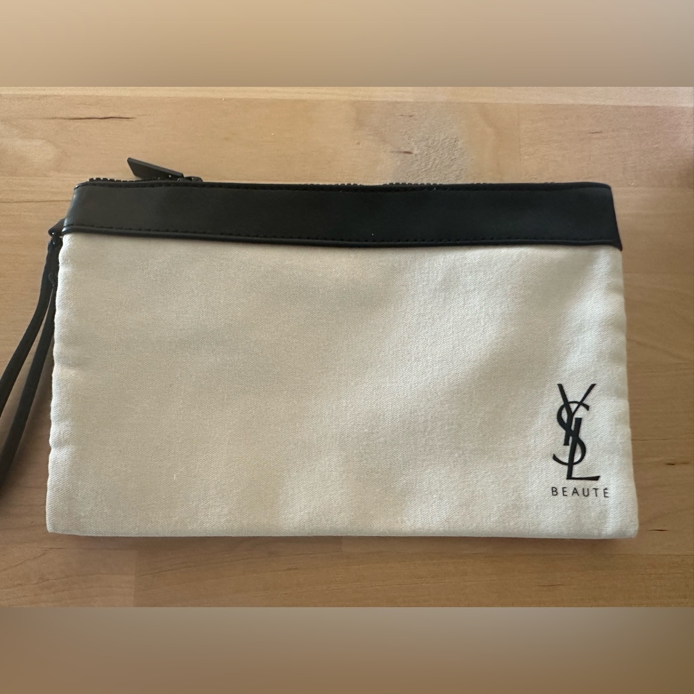 YSL Yves Saint Laurent Beaute Cosmetic Canvas Pouch
